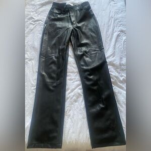 A&F “the 90s Straight” Ultra High Rise vegan leather jeans - size 25(0)